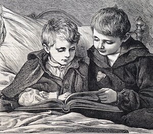 Kardeşleri tasvir eden illüstrasyon by James Dromgole Linton