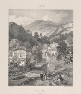 Thiers Şelaleleri, Auvergne by James Duffield Harding