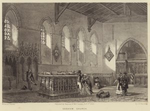 Cobham Kilisesi (gravür) by James Duffield Harding