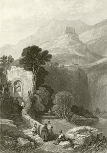 Il Santo Cosimato Manastırı, Tivoli, Roma yakınlarındaki by James Duffield Harding