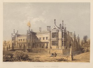 Helmingham Hall, Suffolk (aquatint) by James Duffield Harding