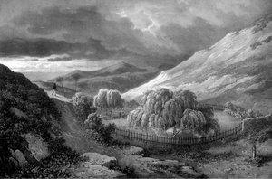 Napolyon Bonapart mezarı, St Helena adası, 1824.