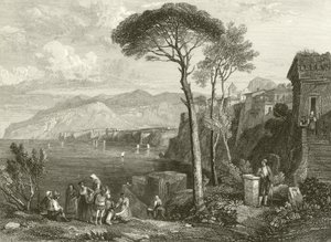 Ova ve Sorrento Körfezi, İtalya by James Duffield Harding