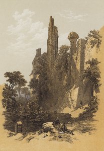 Roslin Kalesi (kromolitho) by James Duffield Harding