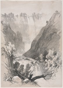 Evde ve Yurtdışında Eskizler: Terni Şelaleleri, 1830. by James Duffield Harding