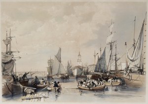Londra Limanı, 1834 by James Duffield Harding