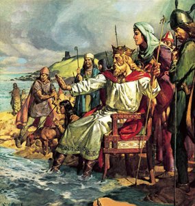 Kral Canute Dalgalara Meydan Okuyor by James Edwin McConnell