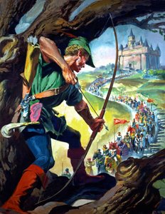 Robin Hood (kağıt üzerine guaj) by James Edwin McConnell