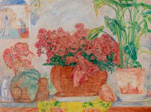 Azaleas, c.1920-30 (tuval üzerine yağlıboya) by James Ensor
