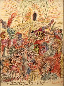 Belçika, Bright Presence Madmen's Court'ta Kayboldu by James Ensor