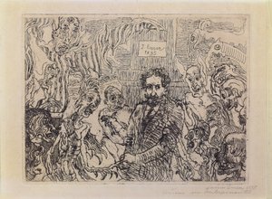 şeytanlar benimle dalga geçiyor by James Ensor