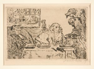 La gourmandise (Oburluk), Les p?ch?s capitaux (Ölümcül Günahlar) portföyünden by James Ensor