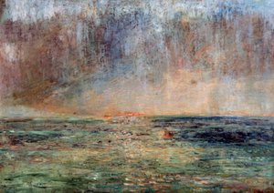 Geniş deniz manzarası (Gün batımı) by James Ensor