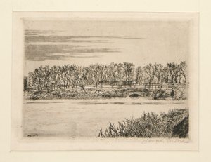 Le pont du bois mi? Ostende (Oostende Ormandaki Köprü) by James Ensor