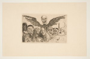 Les septs p?ch?s capitaux domin?s par la mort (Ölümün Hakim olduğu Yedi Ölümcül Günah), Les p?ch?s capitaux (Ölümcül Günahlar) portföyünden by James Ensor