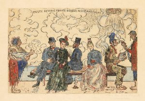 Aşağıda veba, yukarıda veba, her yerde veba (Altta kirlilik, yukarıda kirlilik, her yerde kirlilik) by James Ensor