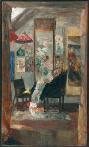 Çin dizilerini izleyen iskelet, 1885. by James Ensor