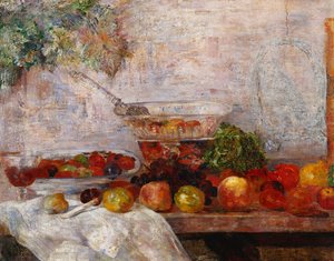 Papağanlı Natürmort; Nature Morte au Perroquet by James Ensor