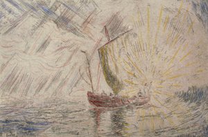 Mesih fırtınayı yatıştırıyor by James Ensor
