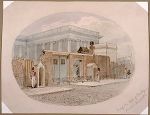 Montague House duvarı, British Museum, Londra, 1852 by James Findlay