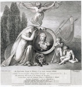 Merhum kahramanımız Lord Vikont Horatio Nelson (1758-1805) anısına ikonik çizim by James Fittler