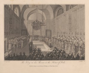 Lordlar Kamarasında Tahtına Oturan Kral by James Fittler