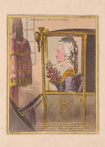 Geçen Yüzyılın Buketi, pub. 1802 (el renkli gravür) by James Gillray