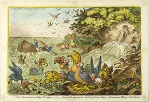 Güzel Bir Çeşmeden Muhteşem Bir Dere by James Gillray