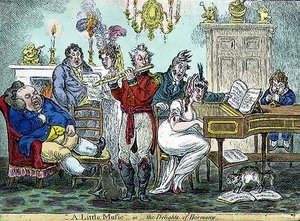 "Biraz Müzik veya Uyumun Lezzetleri", pub. Hannah Humphrey tarafından by James Gillray