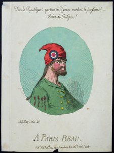 ಎ ಪ್ಯಾರಿಸ್ ಬ್ಯೂ, 1794 ರಲ್ಲಿ ಹನ್ನಾ ಹಂಫ್ರೆ ಪ್ರಕಟಿಸಿದ (ಕೈ-ಬಣ್ಣದ ಎಚ್ಚಣೆ) ಟರ್ಕ್