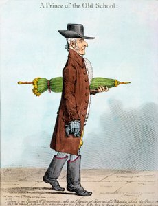 1800'de Hannah Humphrey tarafından yayınlanan Eski Okulun Prensi (el boyaması gravür)