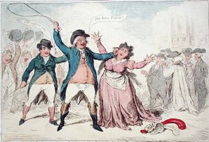 Sevimli bir karakterin rafine Duygularının Kanıtı, son zamanlarda belirli bir antik Şehir için bir Aday (el renginde gravür) by James Gillray