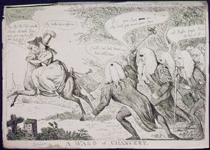 A Ward of Chancery, S.W. Fores (aşındırma) by James Gillray