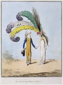 Hannah Humphrey tarafından yayınlanan 'Ve yükselen görgü kurallarını yakalayın' (el ile boyanmış gravür)