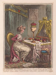 Bir Coronet üzerine tefekkürler, pub. 1807 (el renkli gravür)