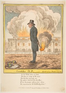Danışman O.P.-Tiyatro Özgürlüklerimizin Savunucusu, 5 Aralık 1809. by James Gillray
