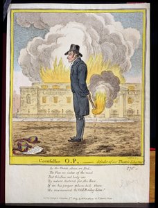 Danışman OP, Tiyatro Özgürlüklerimizin savunucusu, Covent Garden Tiyatrosu'nun yanışını gösteriyor, pub. Hannah Humphrey tarafından, 1809