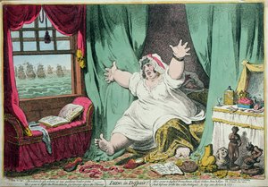 Umutsuzlukta Dido, Hannah Humphrey tarafından yayınlandı, 1801 (el boyaması gravür)