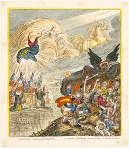 Mantoyu Yakalayan Müritler by James Gillray