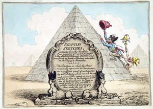 Mısır Eskizleri, Hannah Humphrey'i 1799'da yayınladı (el boyaması gravür)