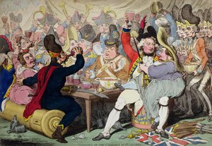 Fatigues of the Campaign in Flanders, Hannah Humphrey tarafından 1793 yılında yayımlanmıştır (el boyaması gravür) by James Gillray