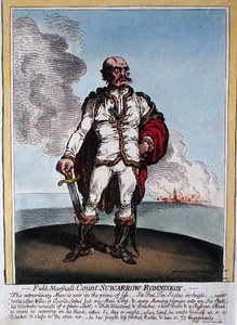 Field-Marshall Count Suwarrow-Rominiskoy (1729-1800) Hannah Humphrey tarafından 1799