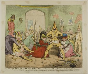 Flanel Zırhı; kadın vatanseverliği by James Gillray