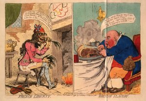 Fransız Özgürlük. İngiliz Köleliği, 1792 by James Gillray
