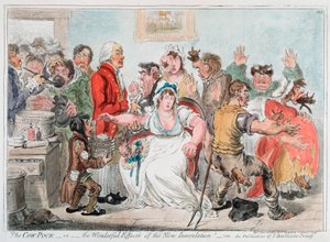 Cowpox serumu kullanarak Çiçek hastalığına karşı aşılama üzerine Gillray karikatürü, 1802
