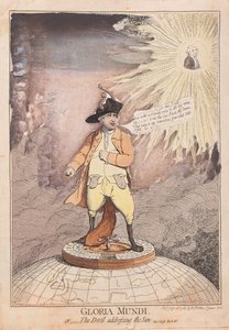 Gloria Mundi veya Güneşe Seslenen Şeytan, pub. 1782 (el renkli gravür)