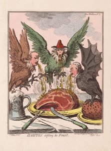 Harpyeler Bayramı kirletiyor, meyhane. 1799 (el renkli gravür)