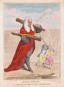 Yargıç Başparmak veya Aile Düzeltmesi İçin Patent Çubukları Yasal Olarak Garantilidir, yayın. 1782 (el renkli gravür)