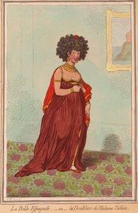 La Belle Espagnole veya La Doublure de Madame Tallien, pub 1796 (el renkli gravür)