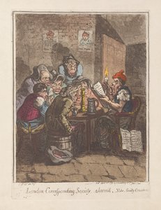 Londra Muhabir Derneği, alarmd, video. Suçlu Vicdanlar, pub. 1796 (el renkli gravür)